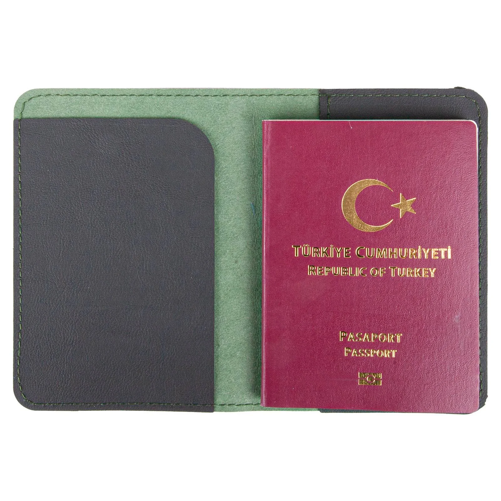 PASAPORTLUK YEŞİL DERİ